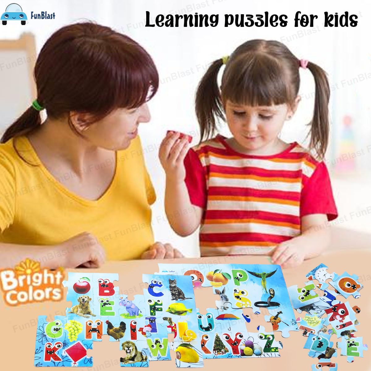 Alphabet Jigsaw Puzzle for Kids Jigsaw Puzzle for Kids of Age 3-5 Years – 48 Pcs (Multicolor, Size 30X22 cm)