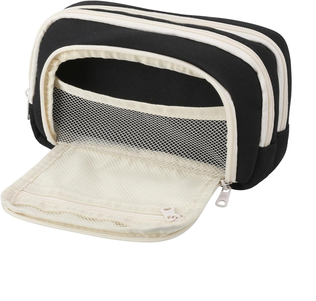 Multiple Compartment Portable Stationary Organizer Bag for Kids (Black)