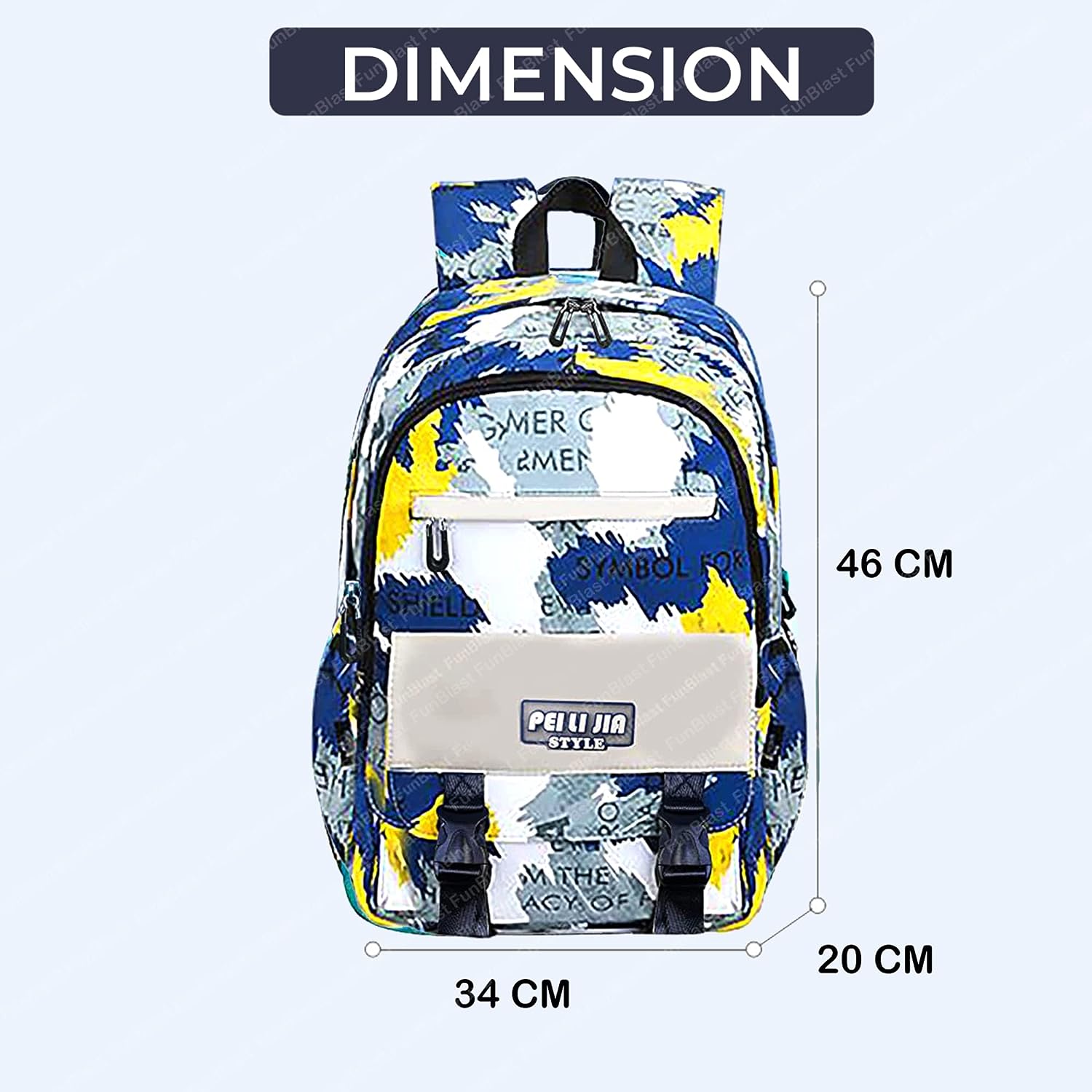 School Bags for Boys, Lightweight School and College Bags, Multipurpose Large Capacity Bag for Boys Girls Kids, Travel Bag, Picnic Bag (46 X 34 X 20 CM)