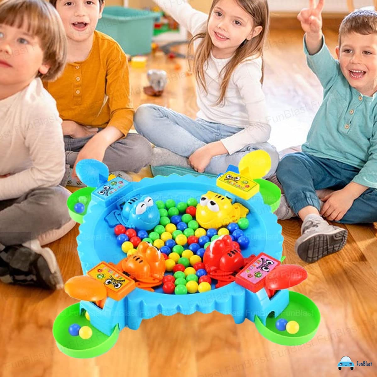 Hungry Frog Game for Kids - Beads Frog Eating Board Game, Table Top Desktop Finger Toy Game for Kids, Hungry Frog Eating Board Game, Family Board Games for Kids (2-4 Player)