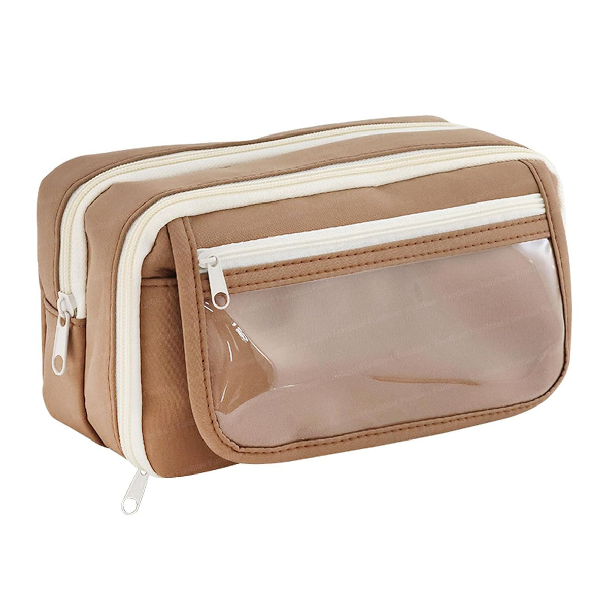 Multipurpose Zipper Stationary Organizer for Kids & Adults (Brown)