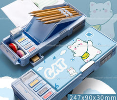 Multifunctional Pencil Box for Kids, Kids Pencil Box for Boys & Girls, Magnetic Pencil Box for Boys, Pop up Pencil Box