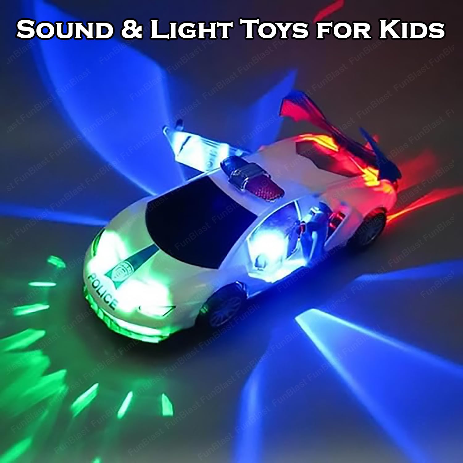 FunBlast Police Car Toy – Toy Car for Kids with 360 Degree