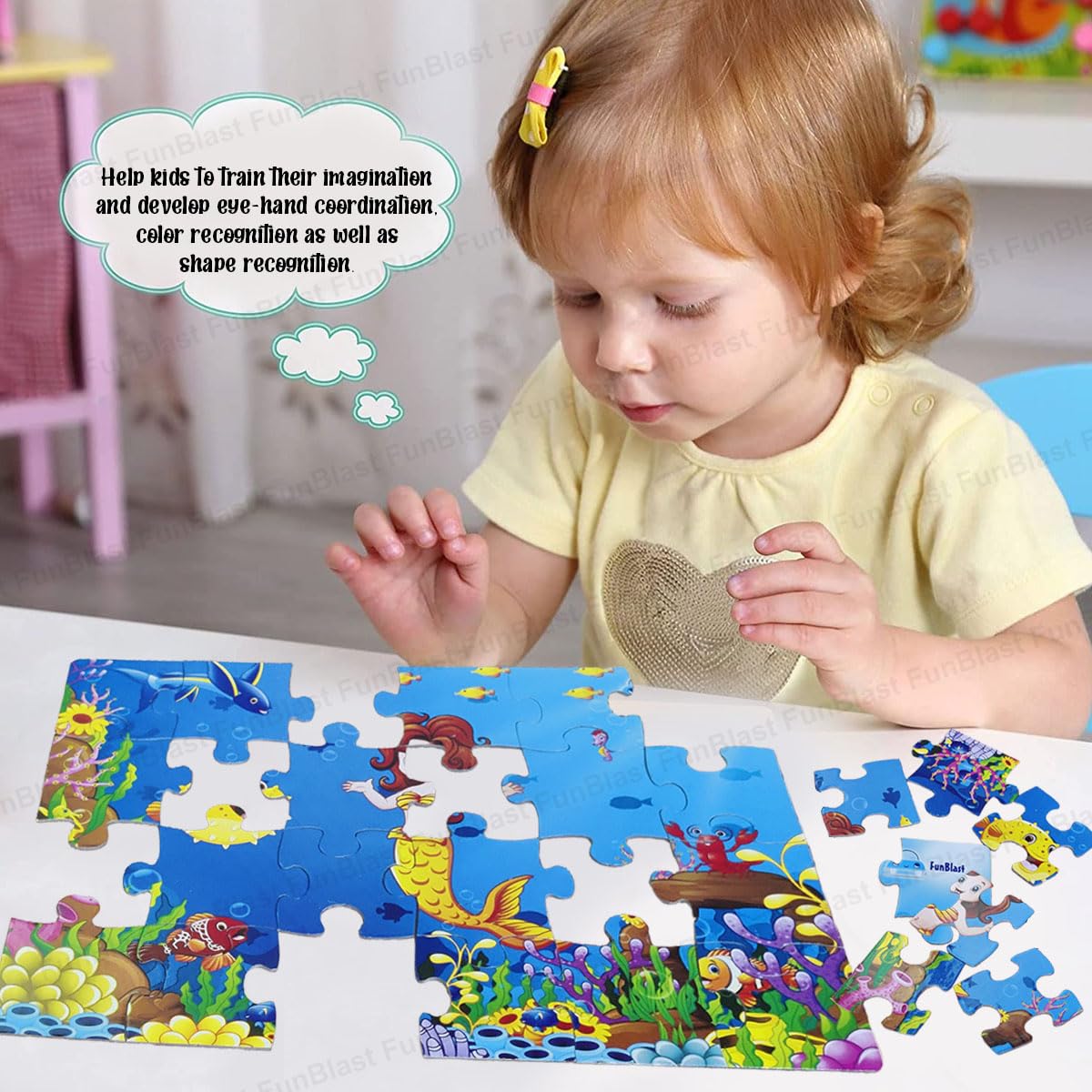 Little Mermaid Jigsaw Puzzle for 4+ Year Old Kids, Jigsaw Puzzle for Kids 24 Pcs