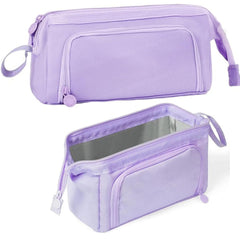 Multipurpose Zipper Pencil Pouch for Kids (Purple)