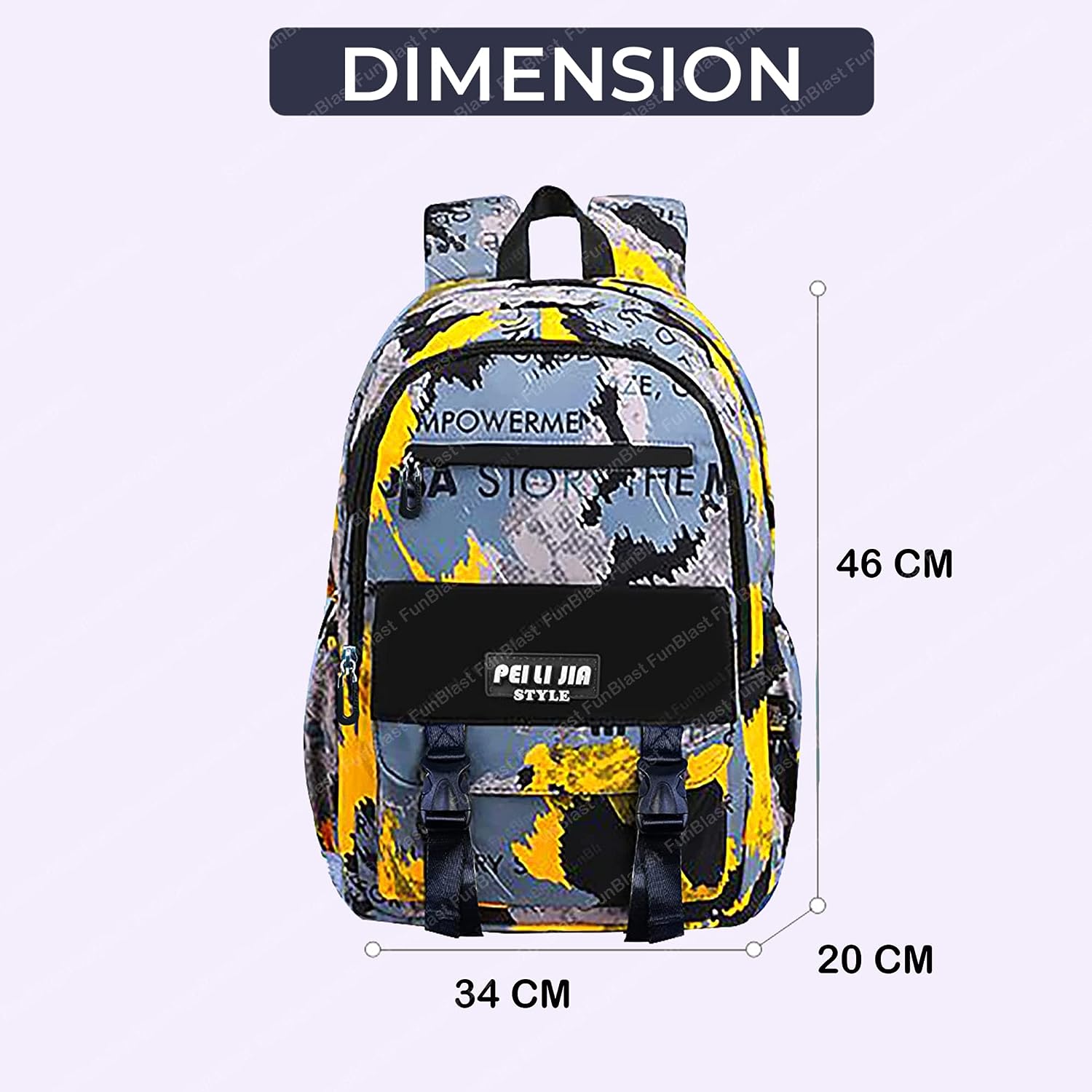 School Bags for Boys, Lightweight School and College Bags, Multipurpose Large Capacity Bag for Boys Girls Kids, Travel Bag, Picnic Bag (46 X 34 X 20 CM)