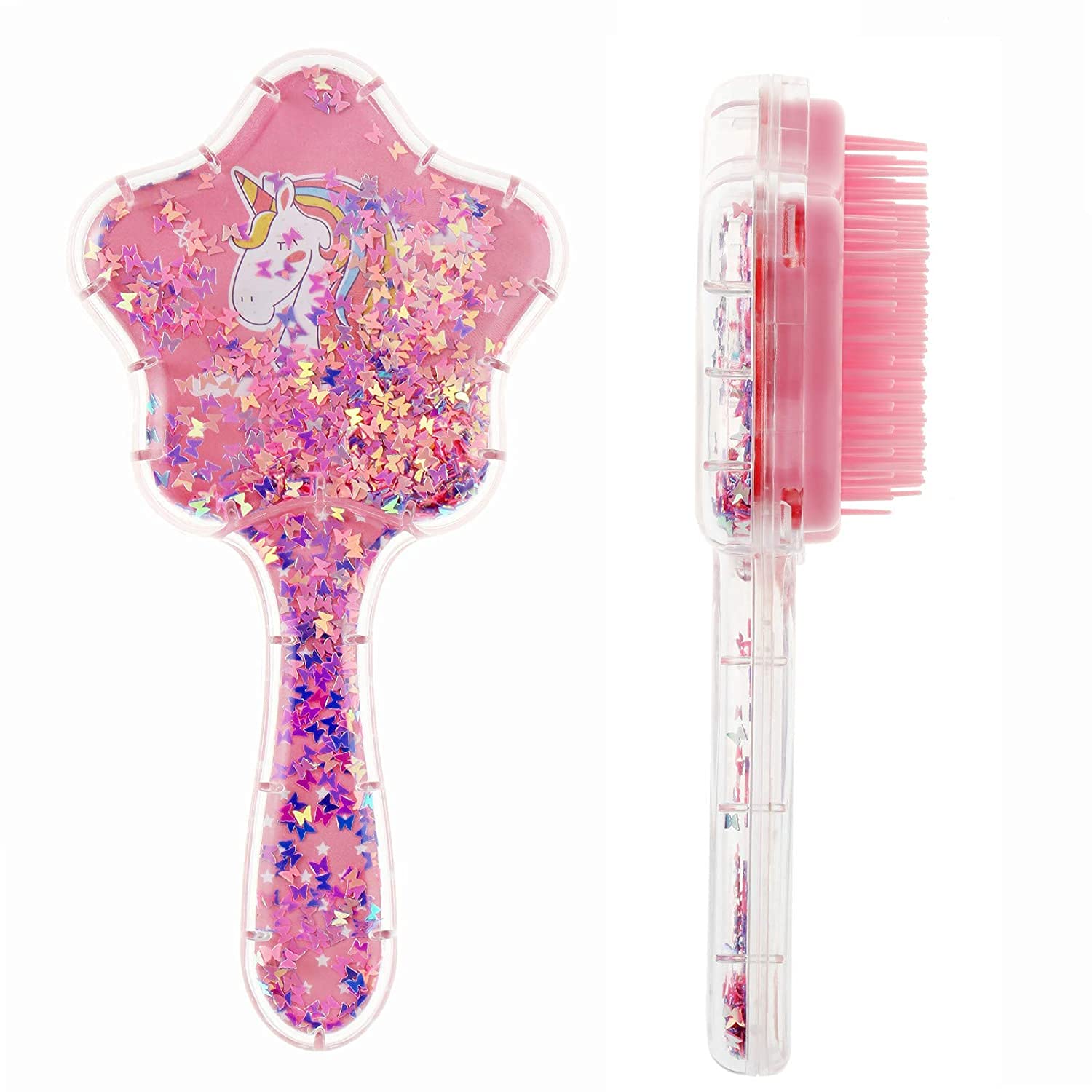 Unicorn Comb and Brush Set – Glitter Hair Brush Comb for Girls,Massage ...