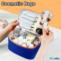 Cosmetic Bags with Handle for Women (Navy Blue)