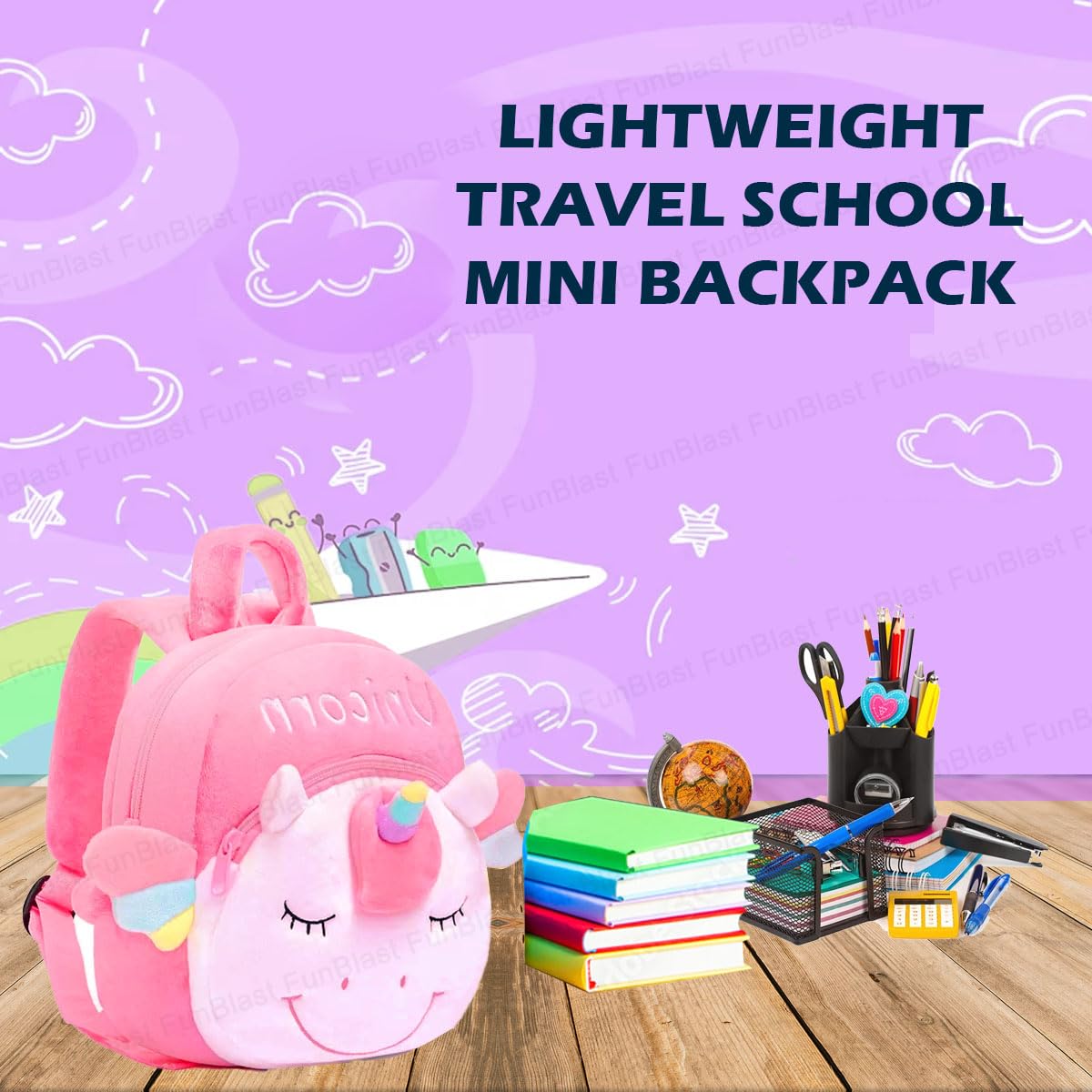 Unicorn Soft Bag for Kids - Bags for Girls, School & Picnic Bag/Lightweight Travel School Mini Backpack for Kids