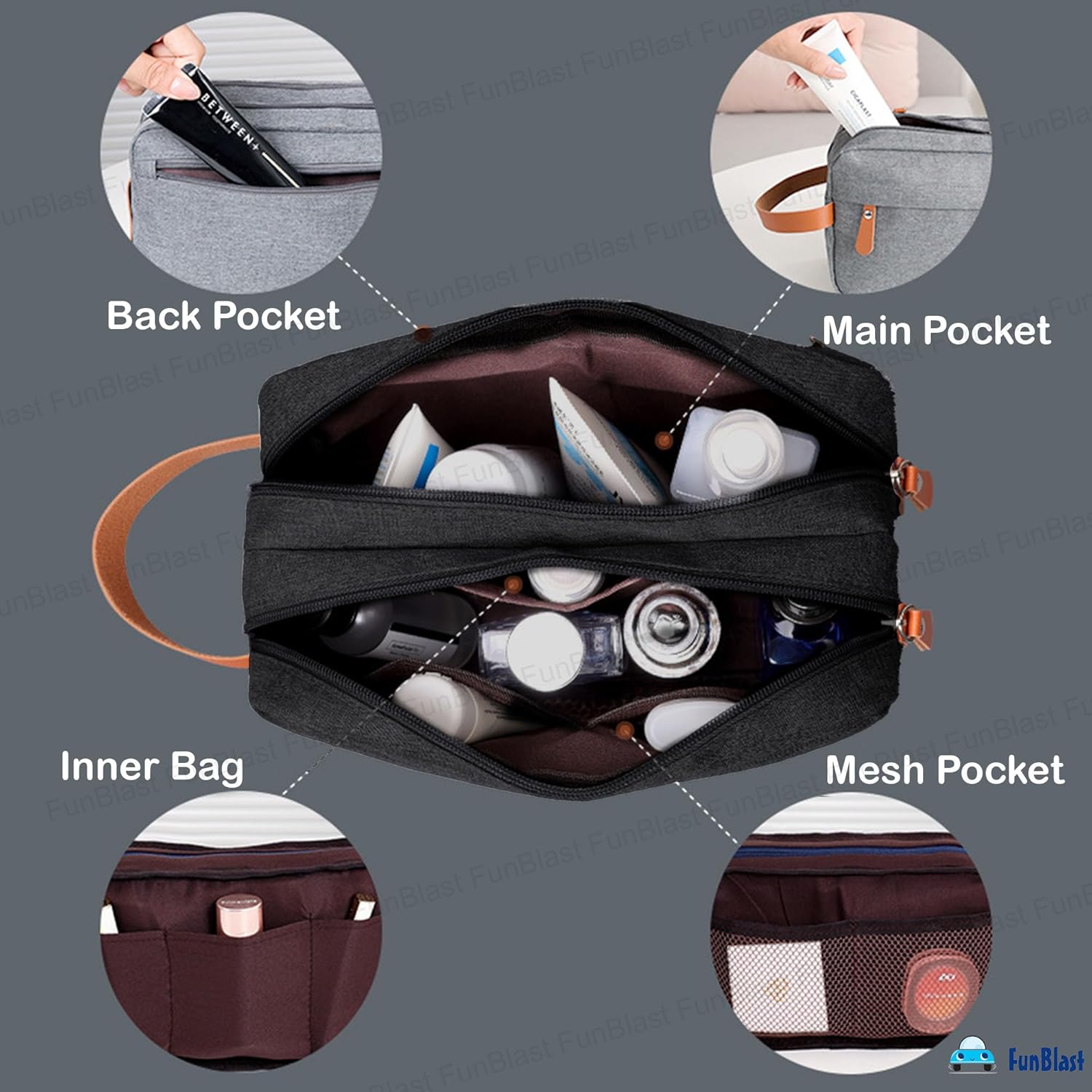 Travel Organizer Pouch for Men & Women (Black)
