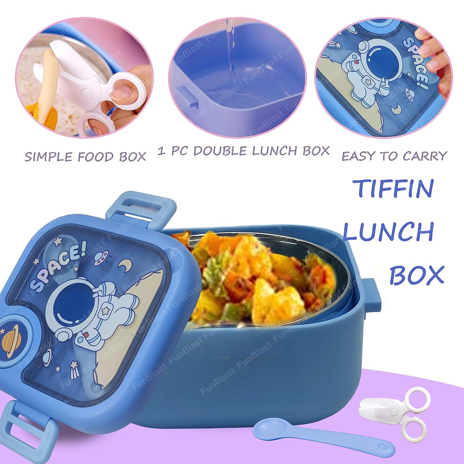 Lunch Box for School Kids – SS304 Lunch Box with Spoon – 750ML