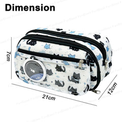 Cat Print Stationary Organizer Pouch for Kids & Adults