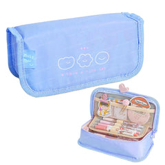 Multipurpose Zipper Stationary Organizer Pouch for Kids (Blue)