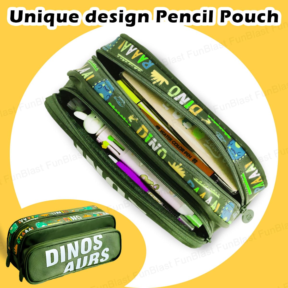 Pencil Pouch for Kids – Multipurpose Zipper Case, Pen and Pencil Pouch Case, Travel Accessory Organizer Bag