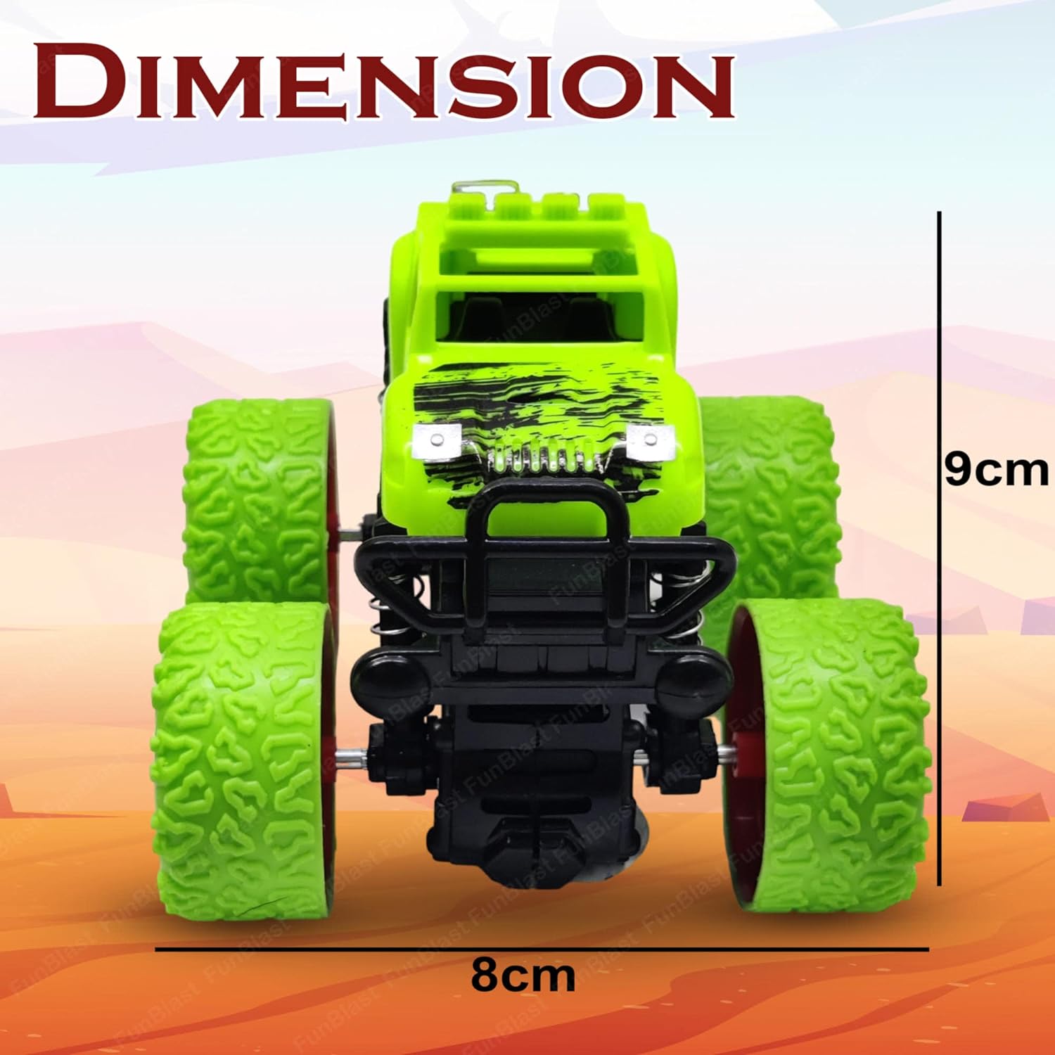 4WD Monster Truck Toys, Push & Go Toy Trucks Friction Power Toys - 4 Wheel Drive Vehicles Toy for Toddler - 1 Pcs