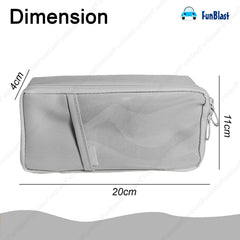 Multipurpose Zipper Pencil Pouch for Kids & Adults  (Grey)
