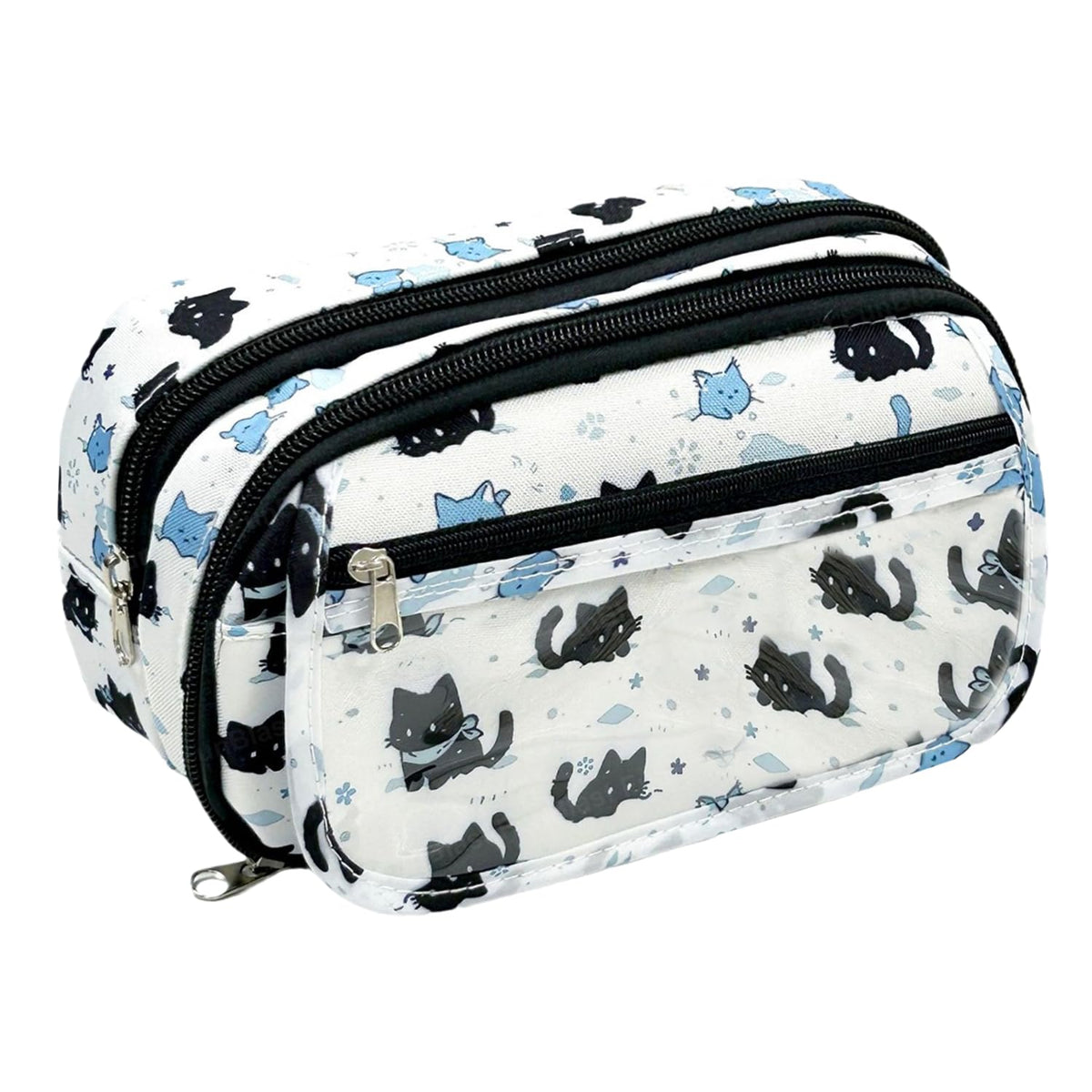 Cat Print Stationary Organizer Pouch for Kids & Adults