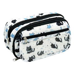Cat Print Stationary Organizer Pouch for Kids & Adults