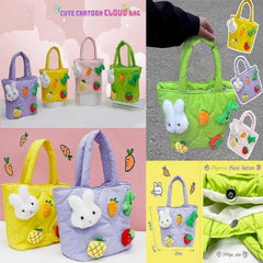 Fancy Hand Bag - Cute Kawaii Small Hand Carry Bag for Kids, Fashion Bag, Tote Bag, Travel Bag, Travel Bag with Handle Strap, Cute Bag for Girls