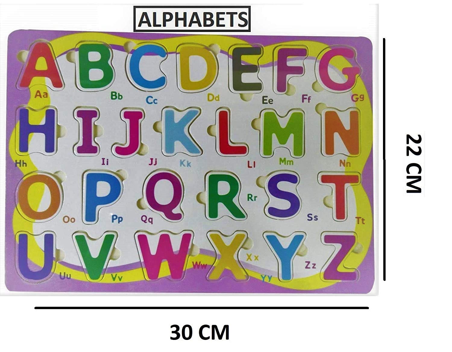 Alphabet Wooden Puzzle , Multicolour