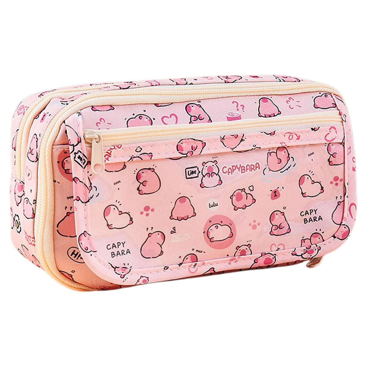 Multipurpose Zipper Pencil Pouch for Kids (Print May Vary)