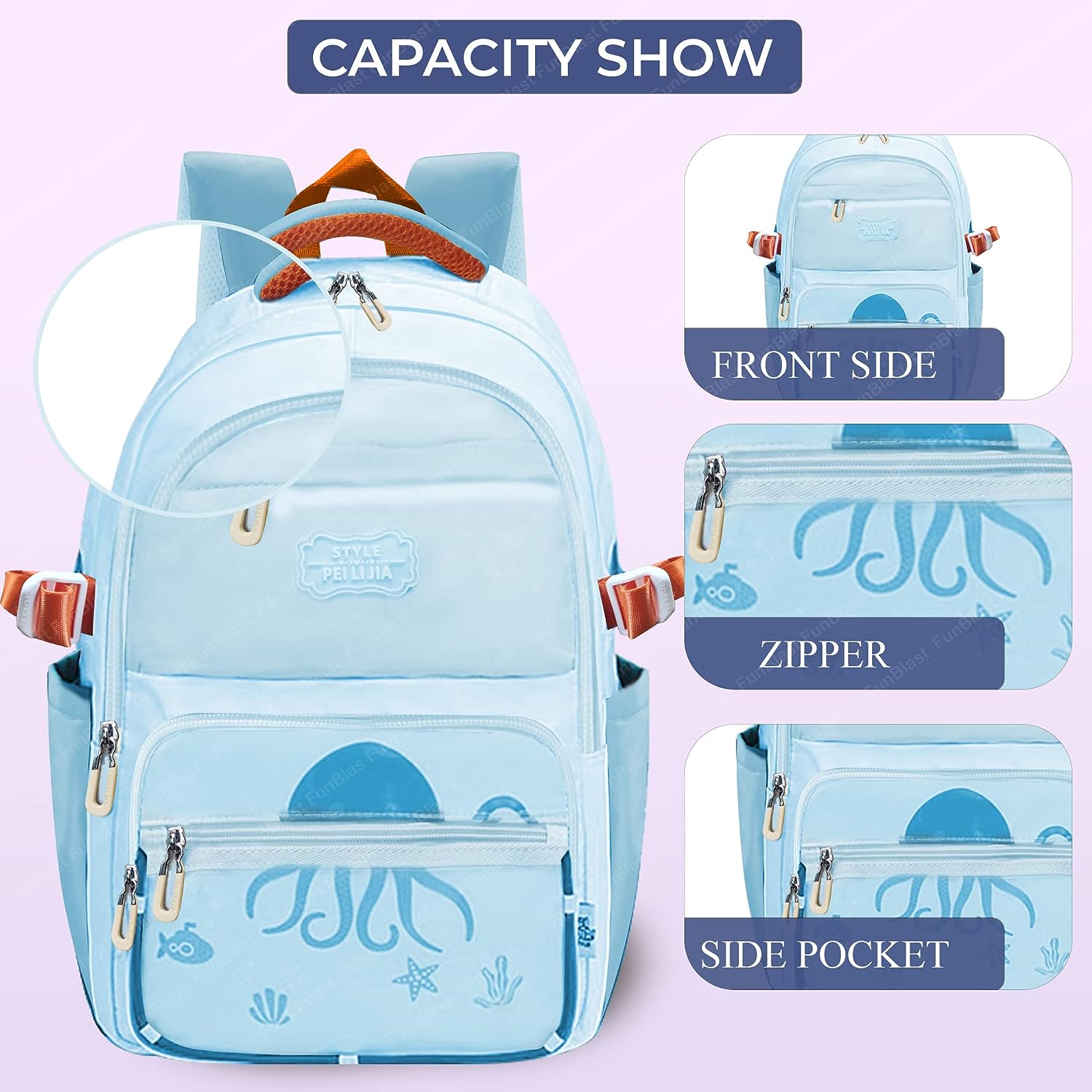 School Bag - School Backpack, College Backpack, Travel Backpack, Office Backpack, Multipurpose Bag for Kids, Casual Bagpack, Picnic Bag for Boys & Girls (46 X 34 X 20 CM)