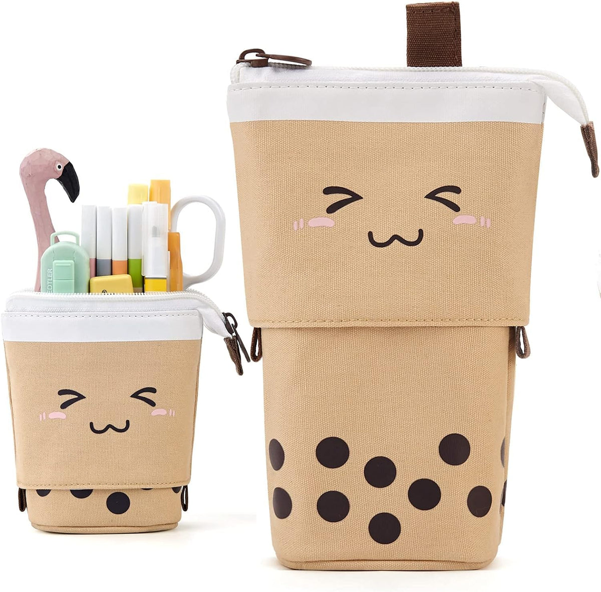 Boba Pop-Up Stationery Organizer for Kids (Brown)