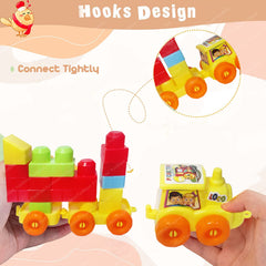 Train Engine Building Blocks for Kids - DIY Plastic Building Blocks for Kids Puzzle Games for Kids – 48 Pcs