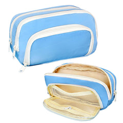 Multiple Compartment Portable Stationary Organizer Bag for Kids (Blue)