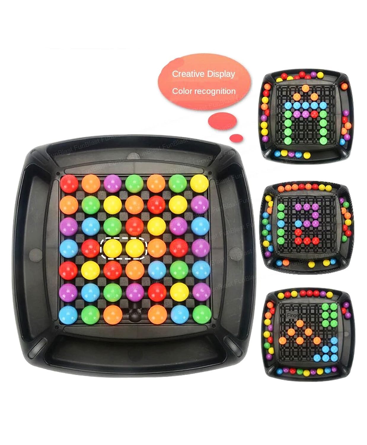 Rainbow Ball Chess Board Game, Game for Kids Puzzle Magic Rainbow Ball Matching Game – 48 Pcs Ball