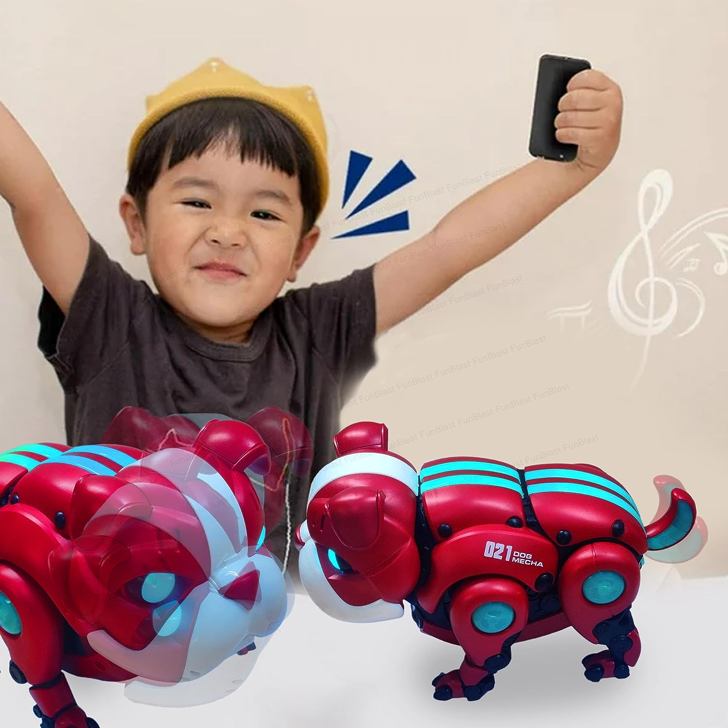 Robot Dog Toy – Musical Dog Robot Toy with Colorful Flashing Lights and Music for Kids Boys Girls, Robot Dog Toy Action Figure, Robot Toys for 3+ Years Old Kids