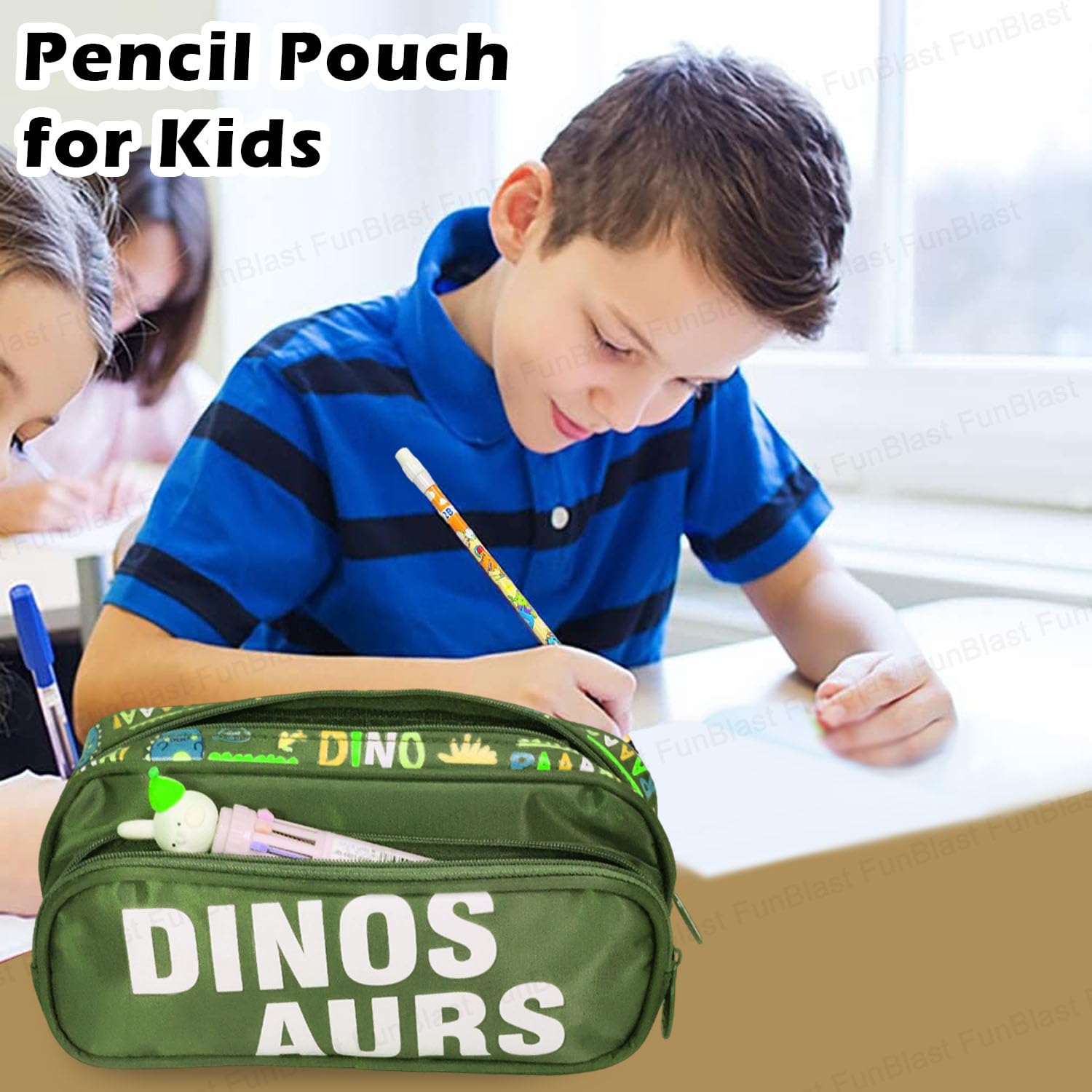 Pencil Pouch for Kids – Multipurpose Zipper Case, Pen and Pencil Pouch Case, Travel Accessory Organizer Bag