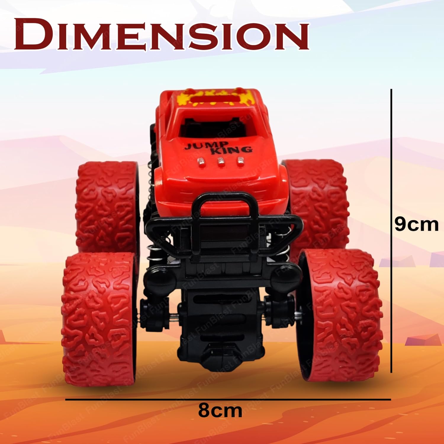 4WD Monster Truck Toys, Push & Go Toy Trucks Friction Power Toys - 4 Wheel Drive Vehicles Toy for Toddler - 1 Pcs