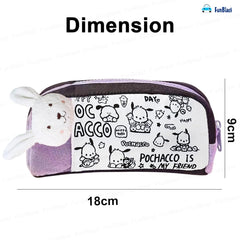 Cartoon Design Multipurpose Zipper Pouch for Kids (Purple)