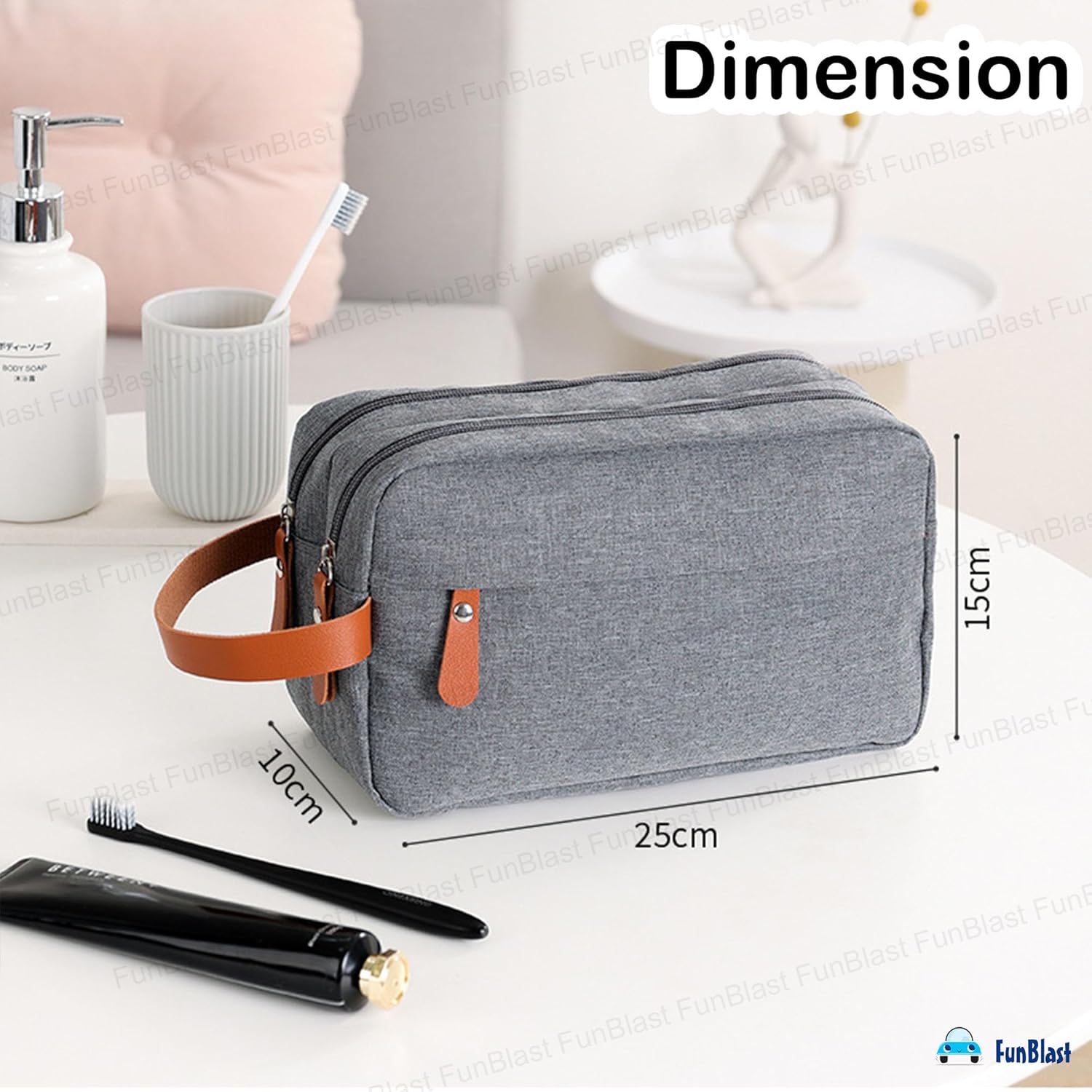Travel Organizer Pouch for Men & Women (Grey)