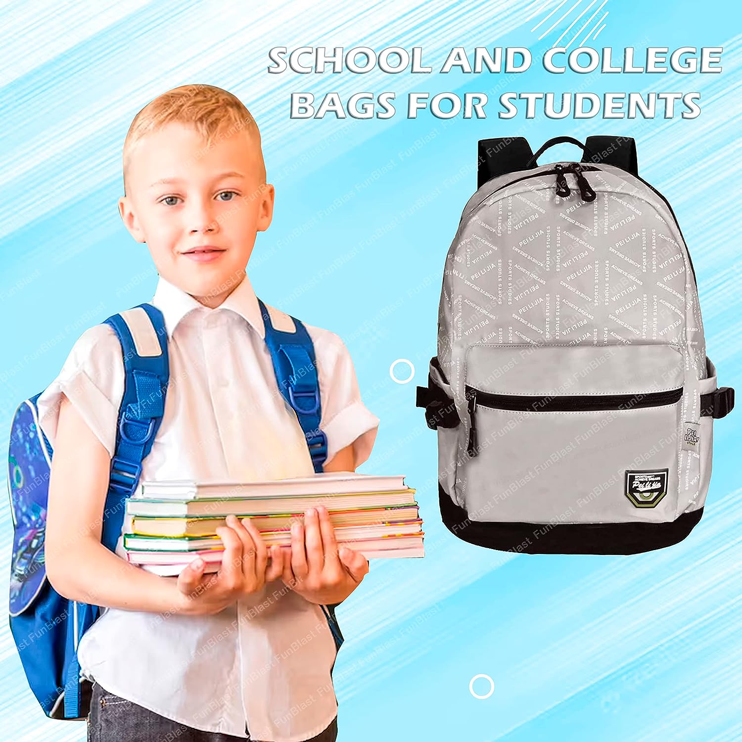 School, Office, Casual Bag - Multipurpose Backpack, School & College Bags for students, Large Capacity Unisex Travel Backpack, Picnic Bag (46 X 34 X 20 CM)