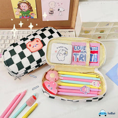 Large Capacity Aesthetic Stationery Organizer for Kids & Adults (Black)