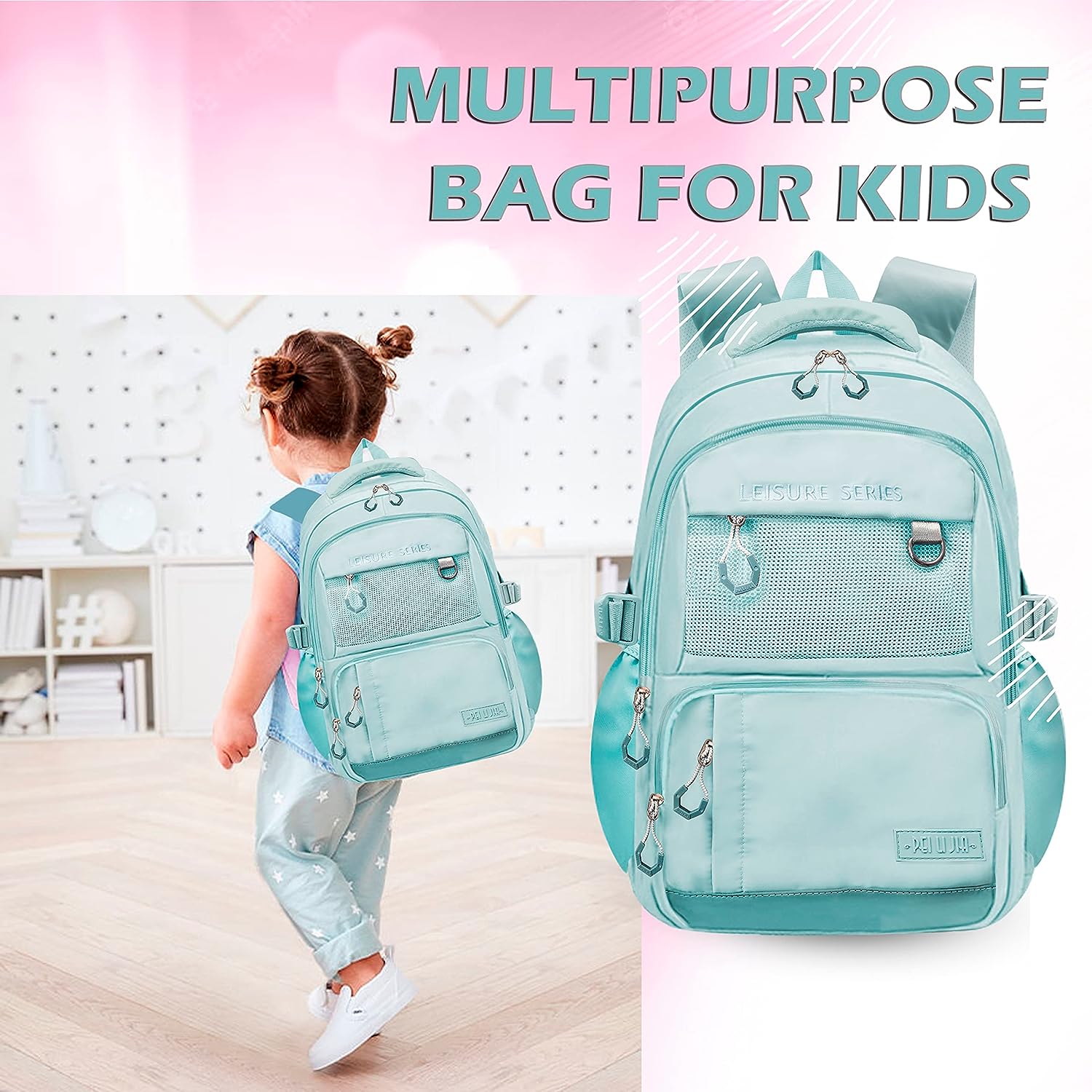 School Bag - School Backpack, College Backpack, Travel Backpack, Office Backpack, Multipurpose Bag for Kids, Casual Bagpack, Picnic Bag for Boys & Girls (46 X 34 X 20 CM)