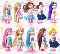 Doll Toys for Kids, (Pack of 10 Pcs)- Small Doll for Girls- 10 CM Cute Realistic Dolls for Girls, Dolls for 3+ Years Girls (10Pcs) (Dress Color May Vary)