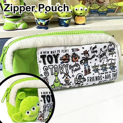 Cartoon Design Multipurpose Zipper Pouch for Kids (Green)