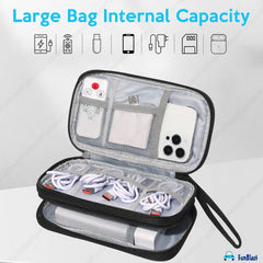 Travel Organizer Pouch with Mesh Pockets for Men and Women(Black)