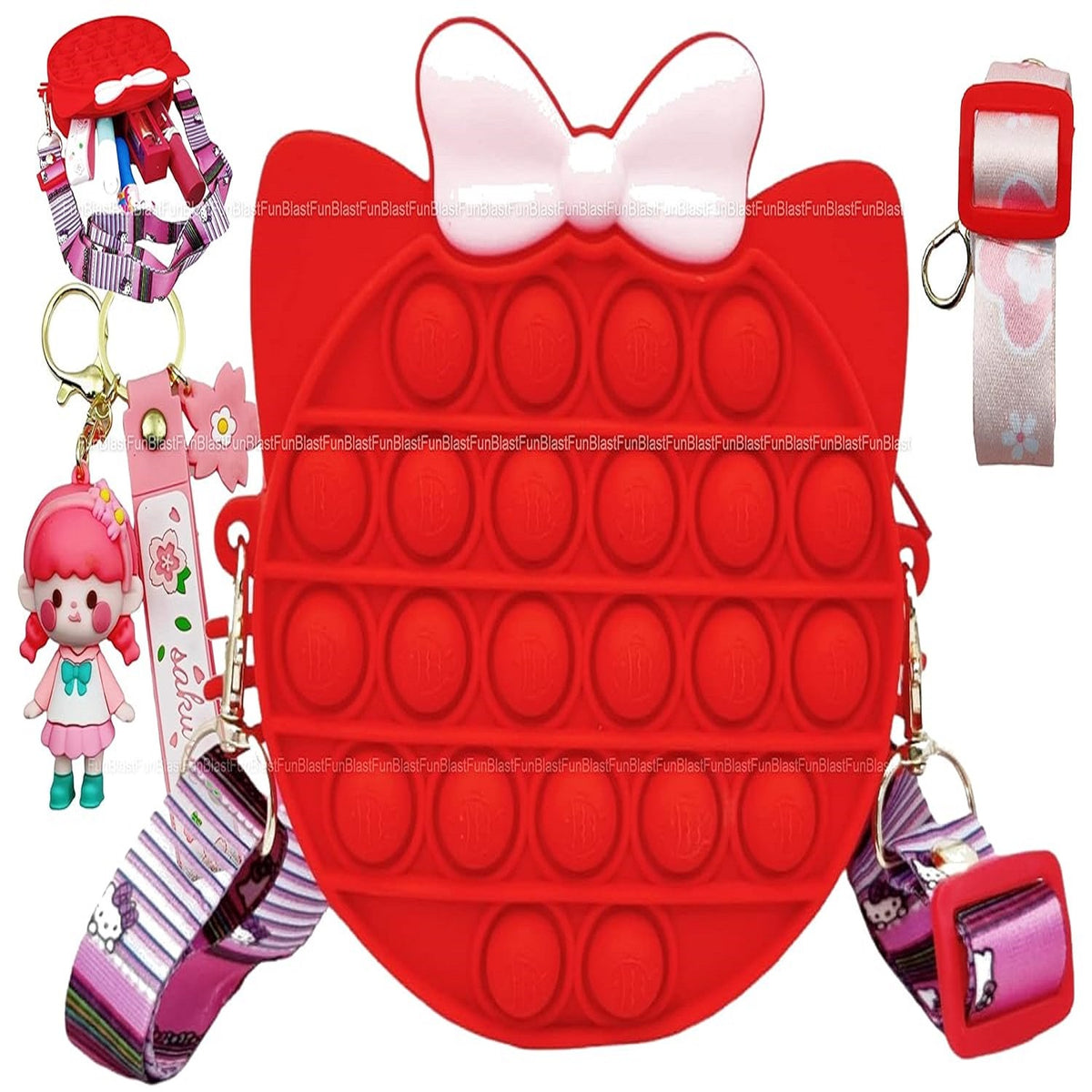 Pop It Sling Bag – Pop It Cross Body Bag for Kids, Pop It Purse for Girls, Birthday Gift for Girls