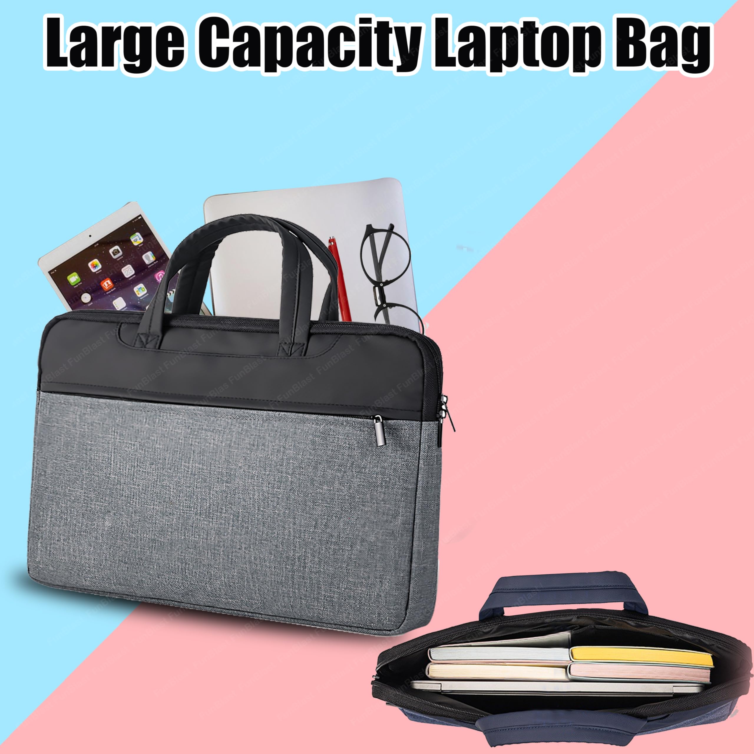 Laptop Bag with Hand Strap – Note Book Bag, Laptop Carry Bag, Multipurpose Messenger Bag for Men, Women and College Students