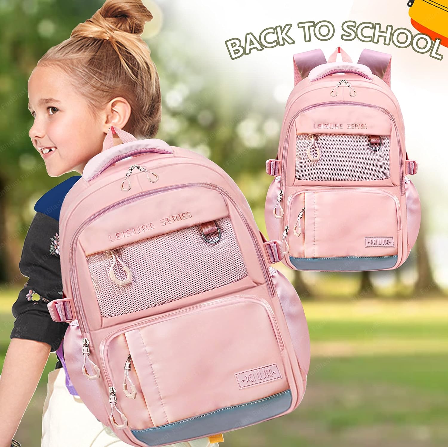 School Bag - School Backpack, College Backpack, Travel Backpack, Office Backpack, Multipurpose Bag for Kids, Casual Bagpack, Picnic Bag for Boys & Girls (46 X 34 X 20 CM)