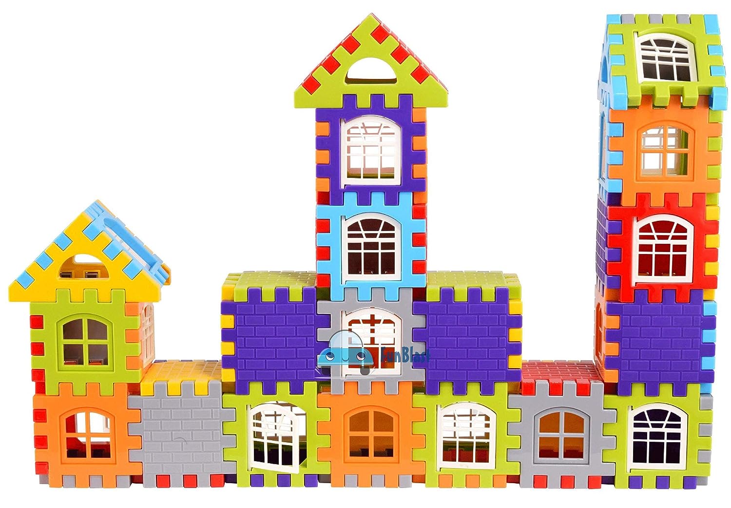 Building Blocks for Kids, (72 Pieces Blocks) House Building Blocks wit ...