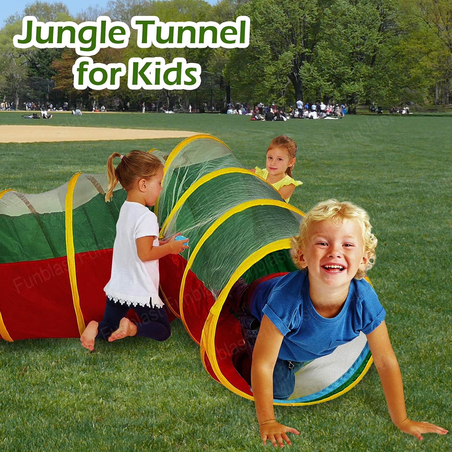 8 Feet Long Foldable Tunnel Tent for Kids, Kids Pop up Indoor & Outdoor Tunnel for Toddlers, 8 Feet Long Foldable Tunnel Tent for Kids