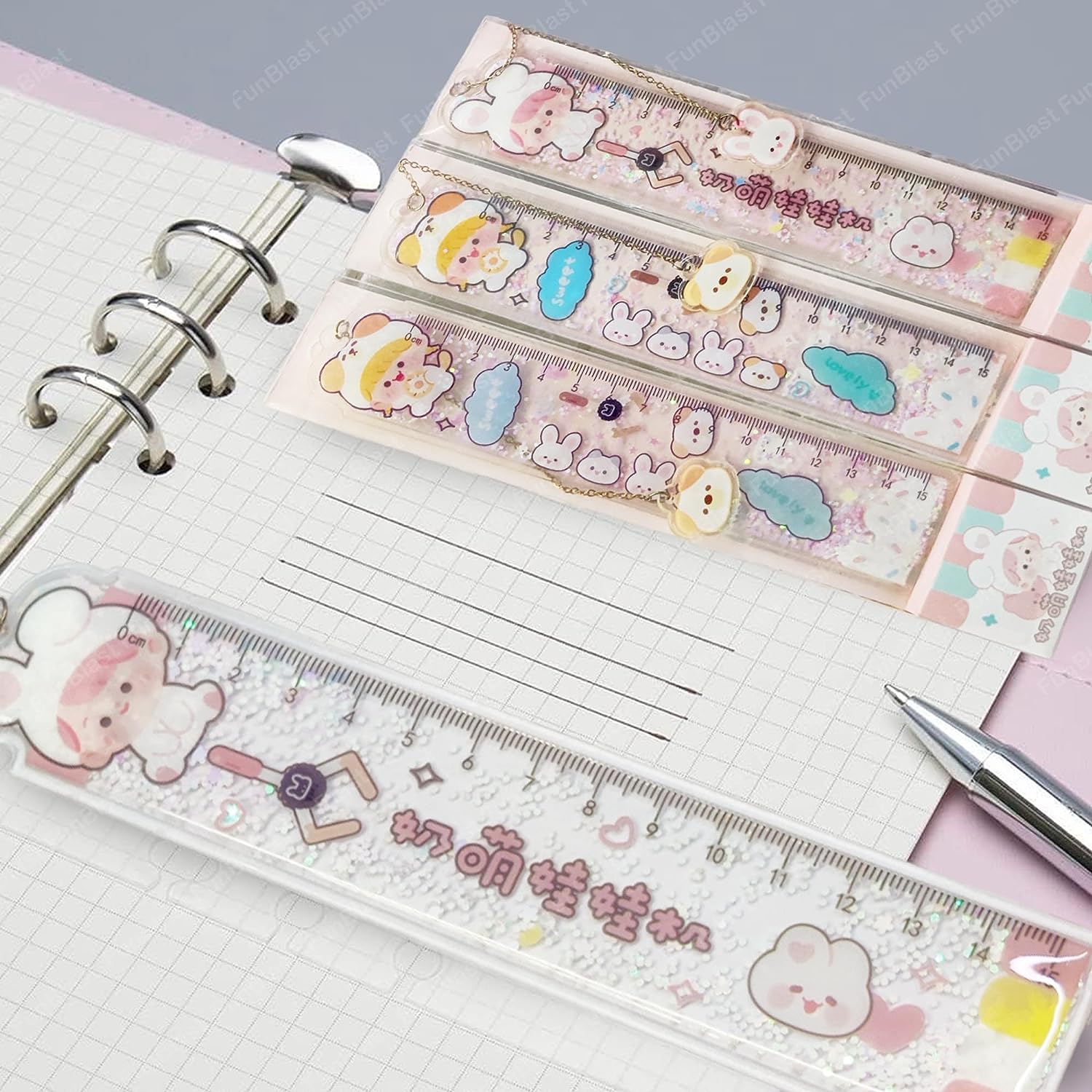 Bookmarks Scale for Kids, Glitter Scale for School Stationery