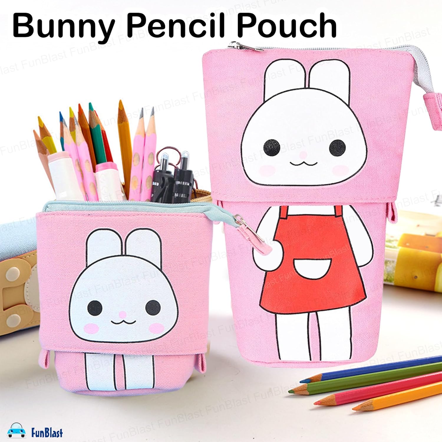 Boba Pop-Up Stationery Organizer for Kids (Bunny)