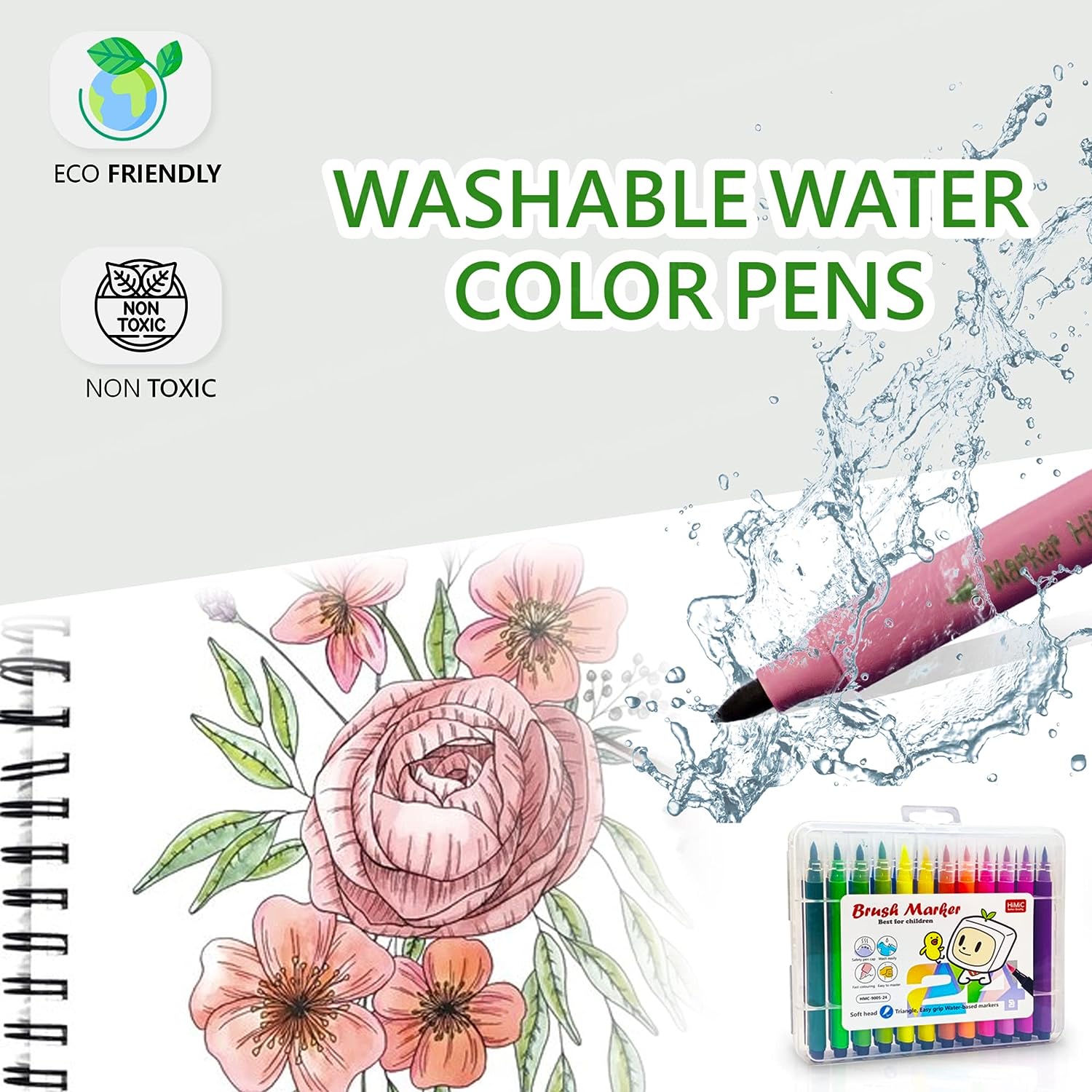 Flipkart.com | Pulsbery Sketch pen Color For Kids sketch colors for kids  Nib Sketch Pens with Washable Ink - sketch Pen For Kids