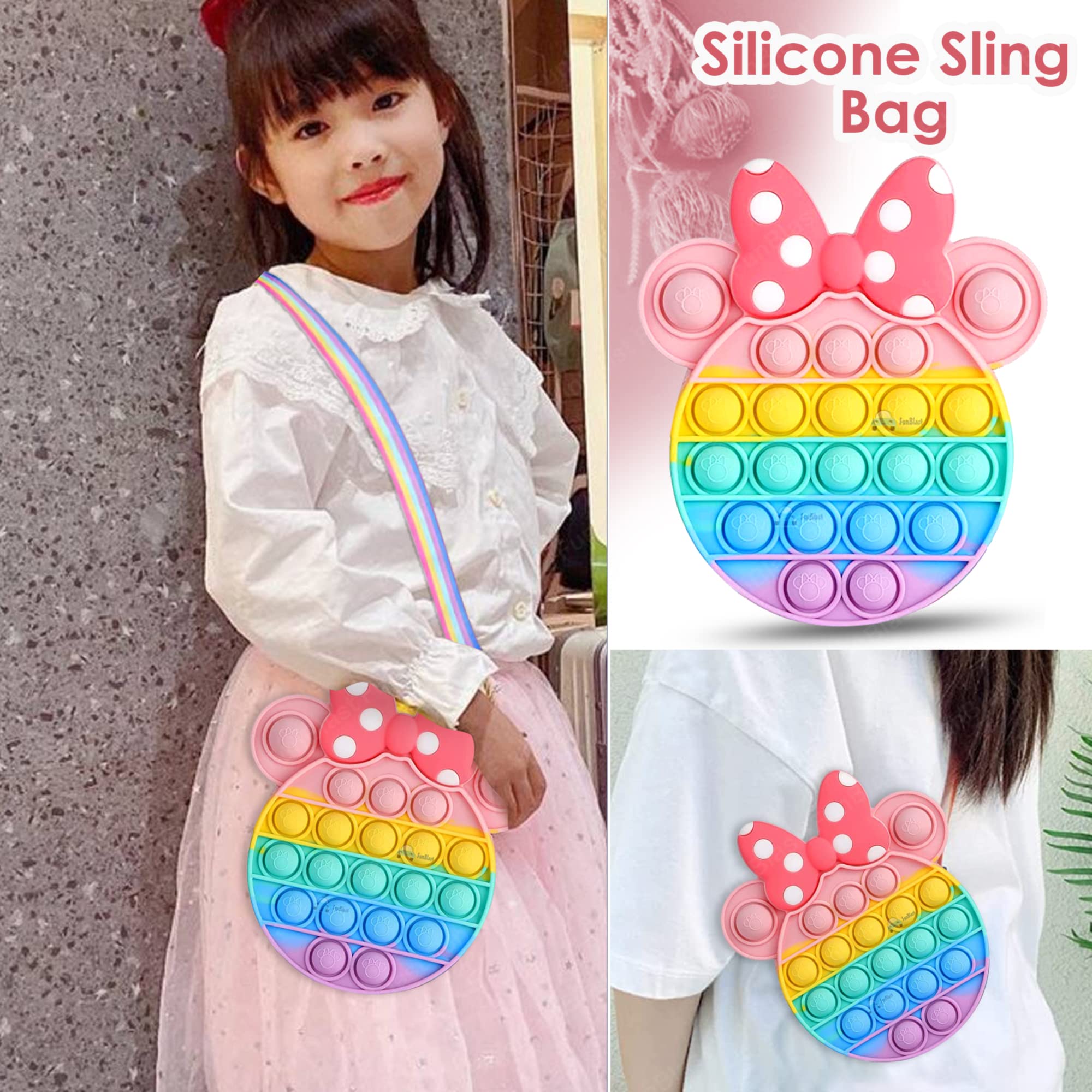 Sling Bag for Girls Crossbody Bag for Kids Sling Bag with Keychain for Girls, Sling Bag for Girls Coin Purse for Girls